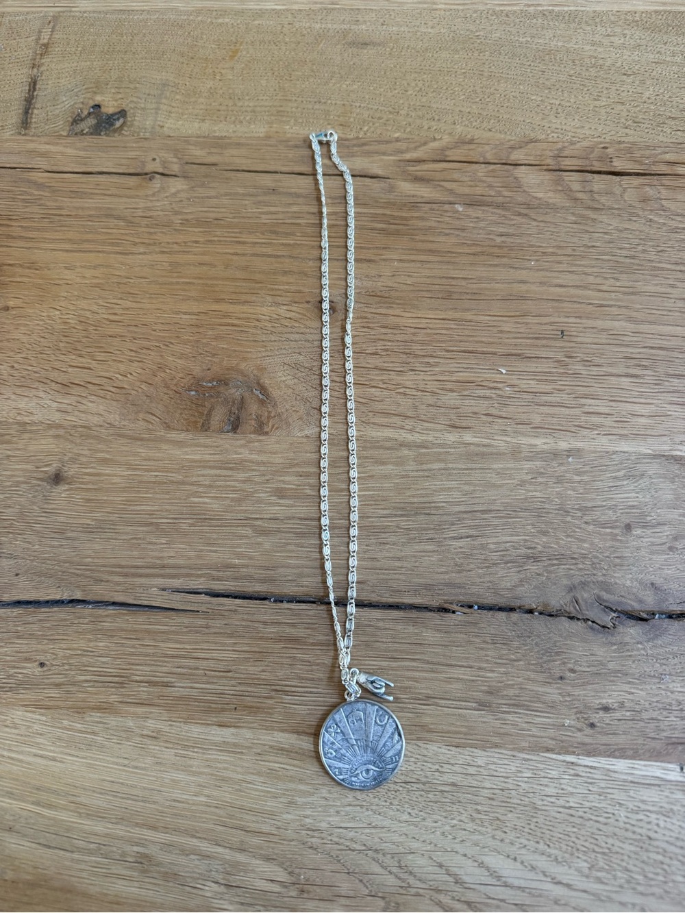 Silver Coin Pendant Necklace - Women's Jewelry